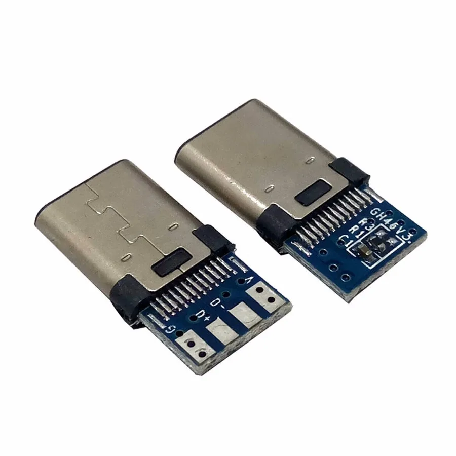 10 шт./лот DIY 24pin USB 3 1 Тип C USB-C мужской Сварка пайка разъем SMT | Компьютеры и офис