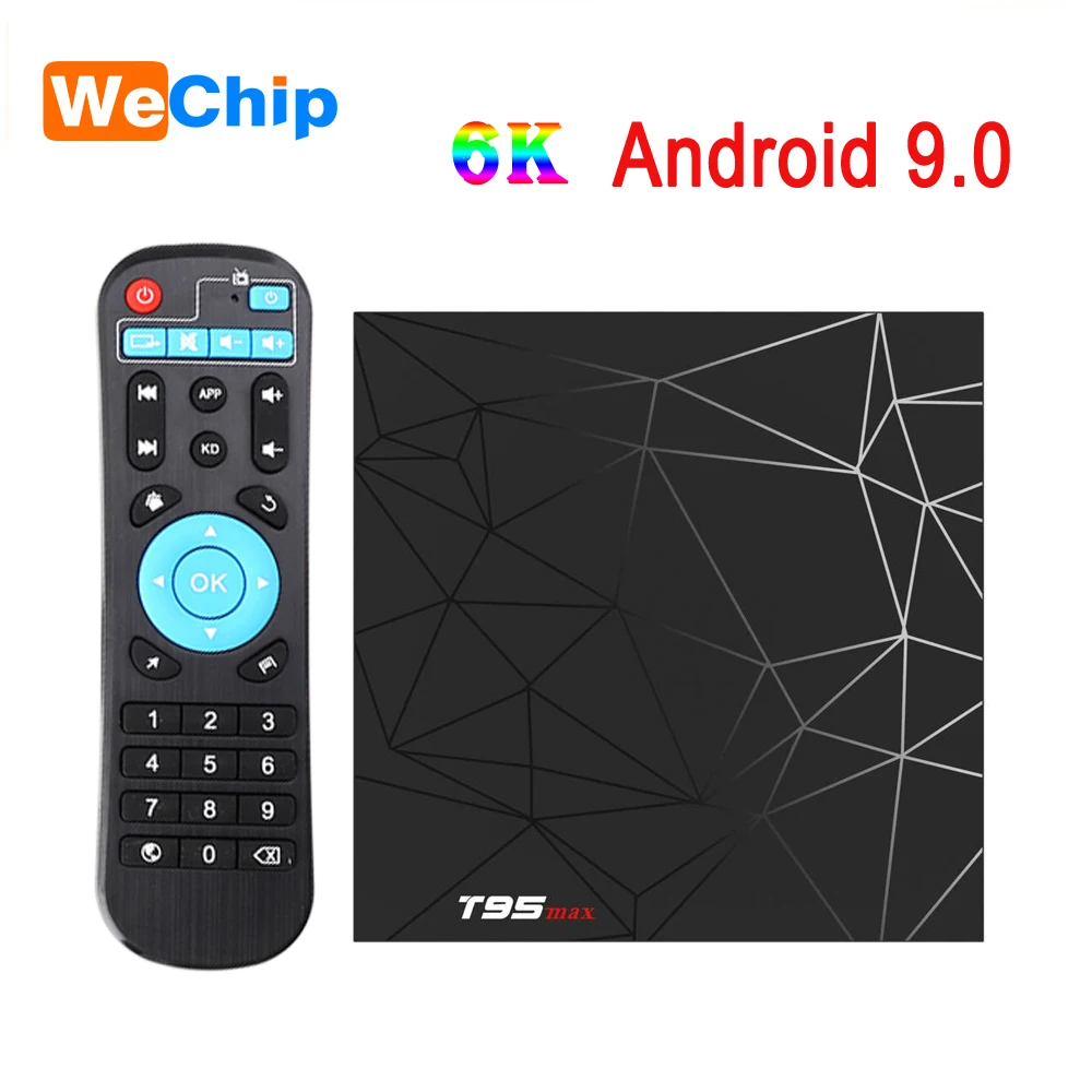 Online Android 9,0 caja de TV T95 Max Smart TV Box Allwinner H6 Quad Core 6K HDR 2,4 GHz Wifi Google jugador YouTube T95MAX Set Top Box