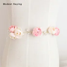 Романтические блестящие хрустальные свадебные ленты розовые цветы свадебные пояса пояса ceinture femme strass свадебные аксессуары