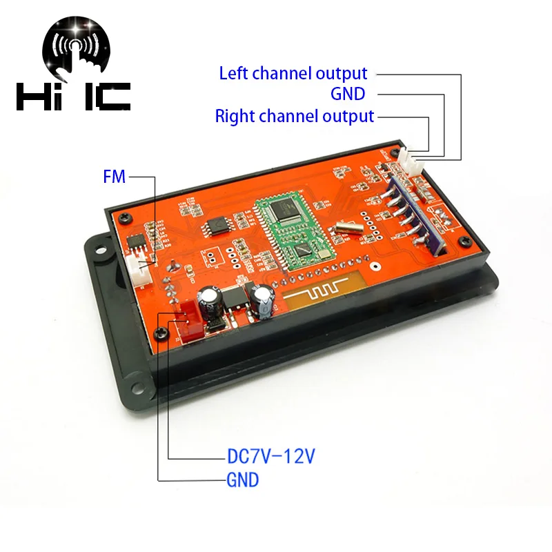 Беспроводной 4 0 Bluetooth аудио приемник APE FLAC MP3 WAV декодер плата синий Iight модуль USB TF