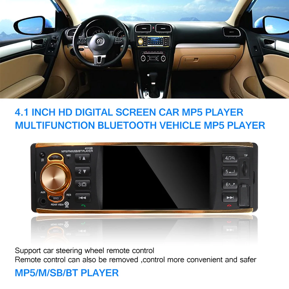 

HD Autoradio Multimedia Mp5 Player 1DIN Auto audio Car Stereo Bluetooth Handsfree USB TF FM AUX Support Steering wheel Control