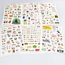 New Lovely 6 Sheet Paper Stickers for Diary Scrapbook Notebooks Writing Pads Memo Pad Stationery Sticker
