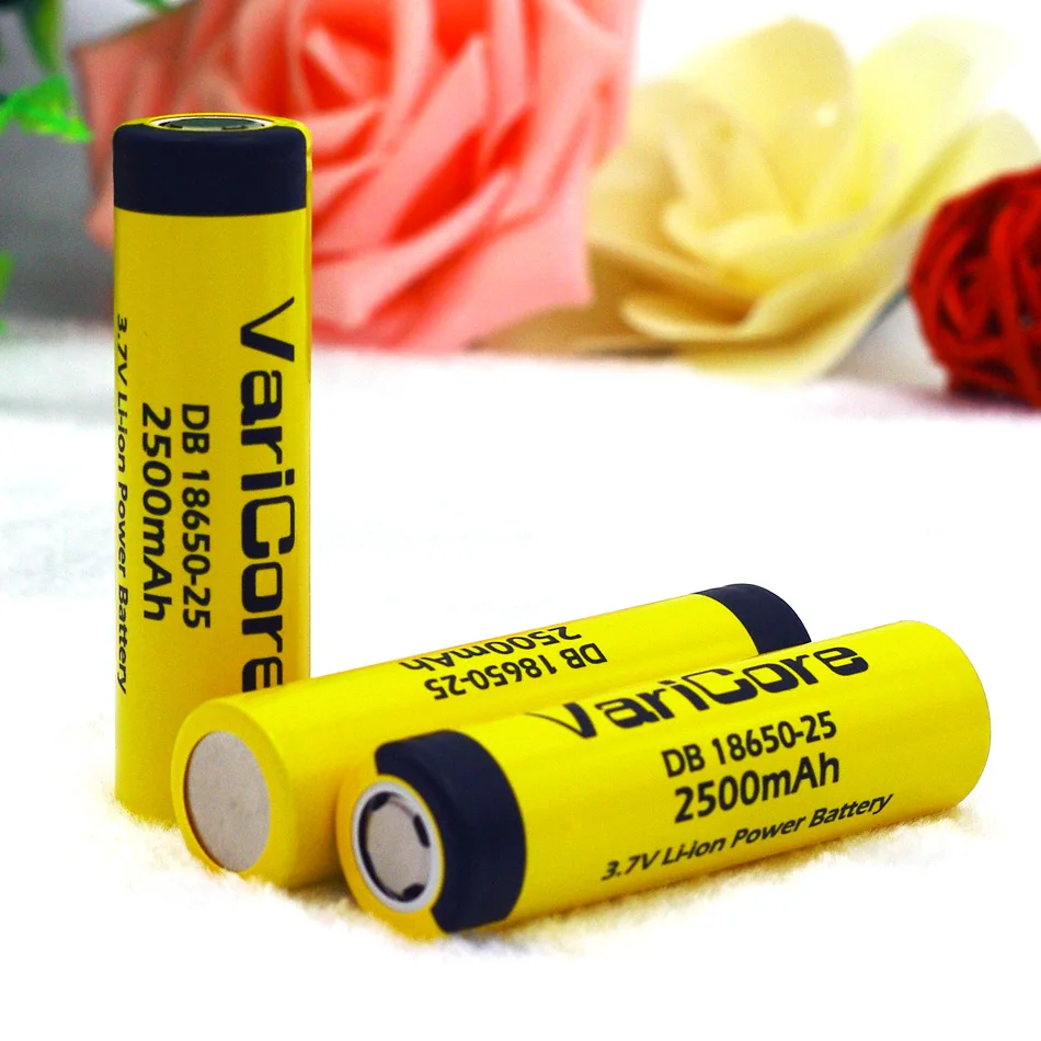 2pcs new VariCore DB18650-25 2500mah lithium battery 18650 3.7v power electronic cigarette batteries 20a exhaust free shopping |