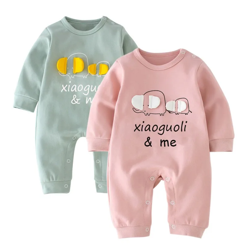 

baby romper autumn spring 100% cotton cartoon elephant style boy clothes newborn baby girl clothing infant jumpsuit for baby