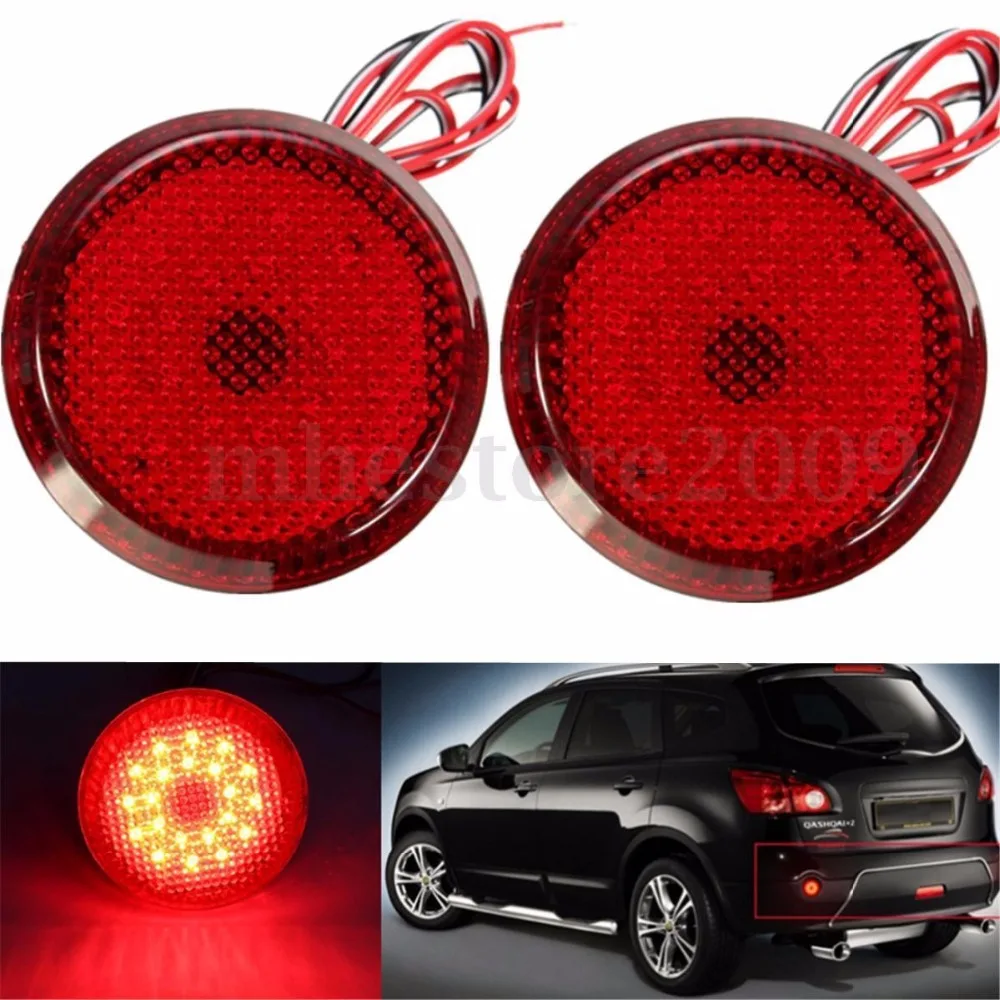 LED Rear Bumper Reflector Tail Brake Light DC12V Parking Warning Lamp