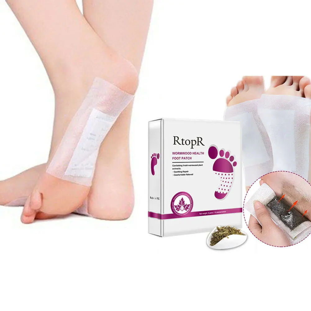 

10Pcs Detox Foot Patches Pads Body Relax Toxins Feet Slimming Cleansing Herbal Foot Stick Benefits of the Detox Foot Pads