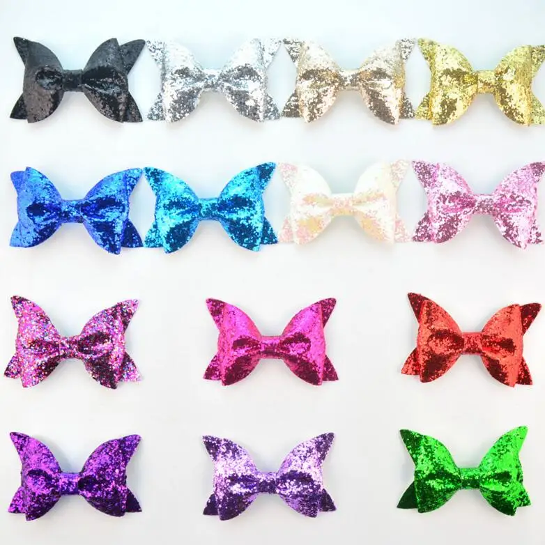 Glitter Bow Fabric Bow For Kids Adult Hair Accessories Glitter Bows