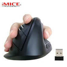 Зарядная Беспроводная мини-мышь Эргономичный вертикальный мышь 1600 dpi 2,4 ГГц usb-приемник компьютерные мыши для домашнего офиса мышь для ПК ноутбука