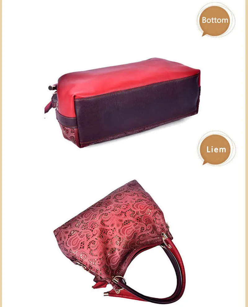 Top-handle Bags for Women Hollow Out Ombre Handbag Floral Print Shoulder Bags Ladies Pu Leather Tote Bags Vintage Bolsa Feminina card wallet