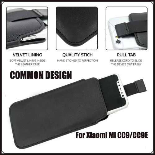 

Casteel PU Leather Case For Xiaomi Mi CC9 CC9E Pull Tab Sleeve Pouch Bag Case Cover