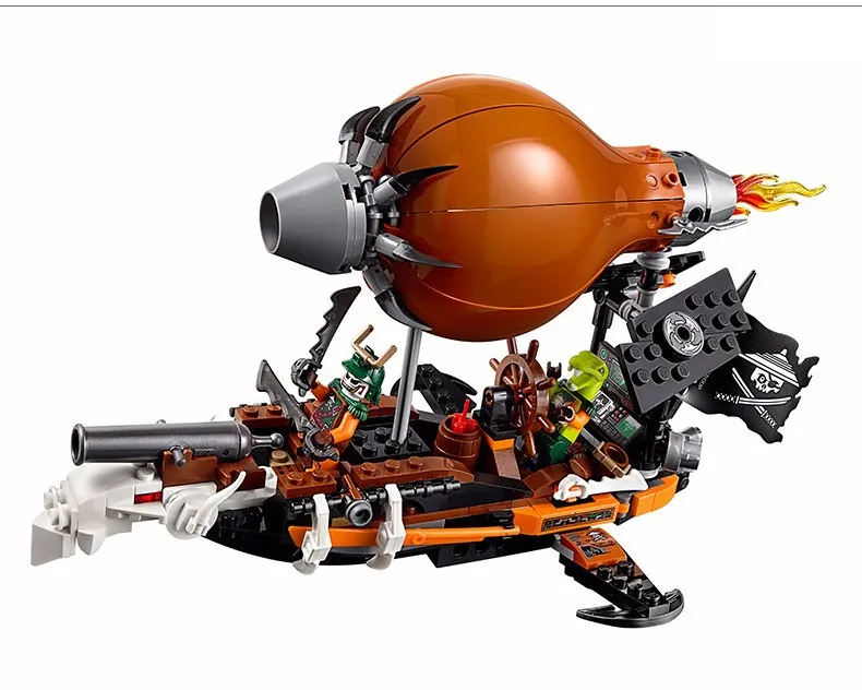 

Bela 10448 318pcs Ninjago Raid Zeppelin Weapon Building Blocks for Children Assembling Toys 70603 Compatible with Legoings