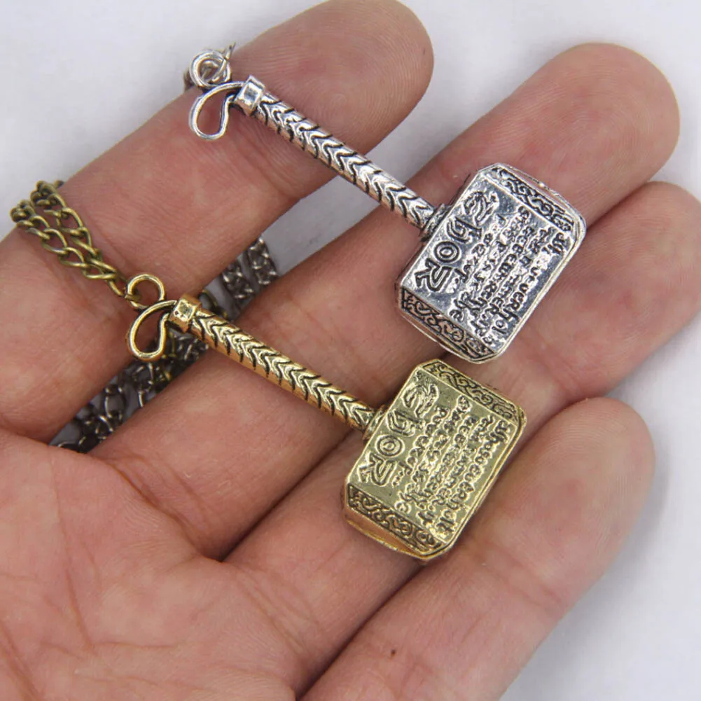 

Thor Hammer Necklace Dark World Necklace Classic Movie Exquisite Alloy Pendant Necklace Factory Wholesale Sale