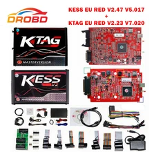 KESS V2 V2.47 V5.017 KTAG V2.25 V7.020 4 светодиодный ЕС красный ECM диагностический инструмент онлайн мастер-версия ECU Программатор инструмент для автомобиля/грузовика