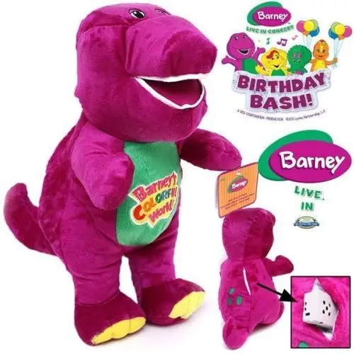 1PC 30CM SINGING BARNEY THE DINOSAUR SOFT BEAR DOLL PLUSH KID BABY TALKING TOY