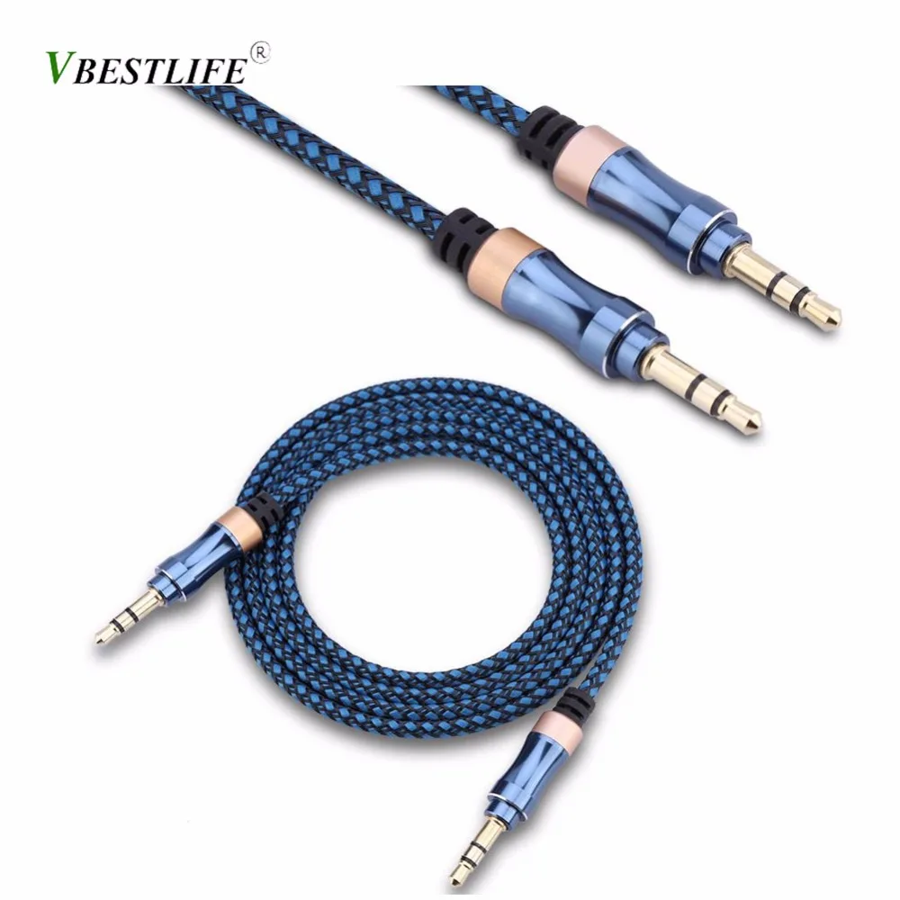 

3.5mm Jack Audio Cable Nylon Braid 3.5mm Car AUX Cable 1M Headphone Extension Code for Phone MP3 Car Headset Speaker