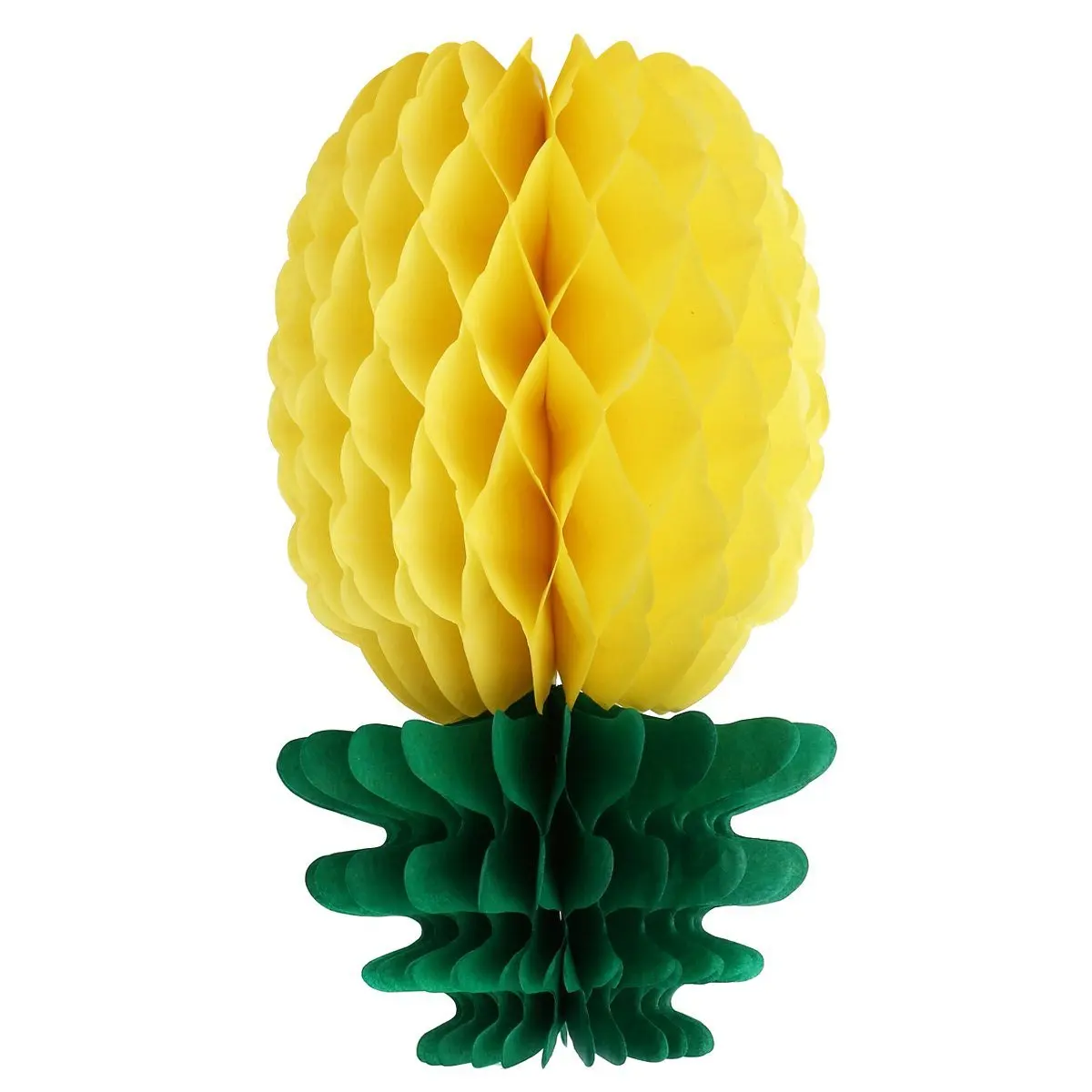 1pcs Hawaiian Style Yellow Paper Pineapple Creative DIY Summer Fiesta Pineapple Honeycomb Garland for Party Birthday Decoration