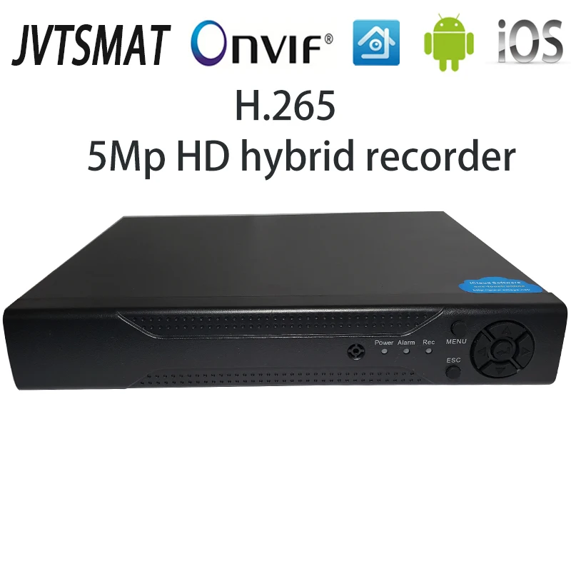 

jvtsmart AHD DVR 4Channel 8Channel H.265 5mp-n 4mp-n Hybrid Video Recorder CCTV AHD CVI TVI Analog IP Security 1080P 4CH 8CH xm