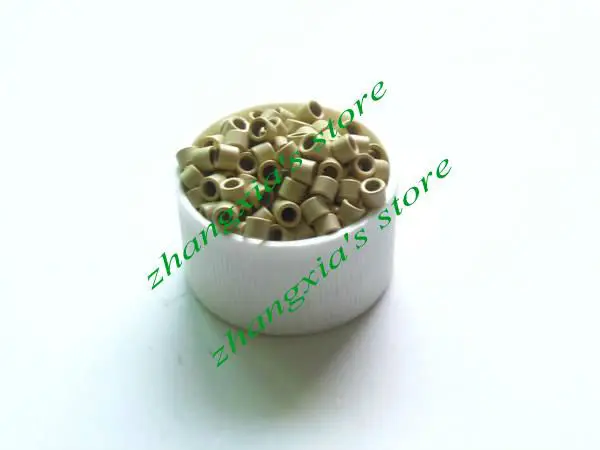 

3.5mm Aluminum Micro Rings/Links/Beads/Tubes For Stick tip/ I-tip Hair Extensions Tool with Screw Blonde,1000pcs,Free Shipping