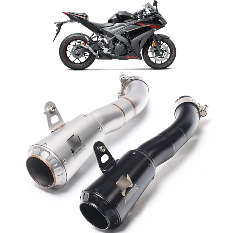 Без шнуровки для Yamaha YZF R3 Racing Escape 51 мм мотоцикла глушитель выхлопной трубы без дБ убийца Нержавеющая сталь Мотоцикл изменения