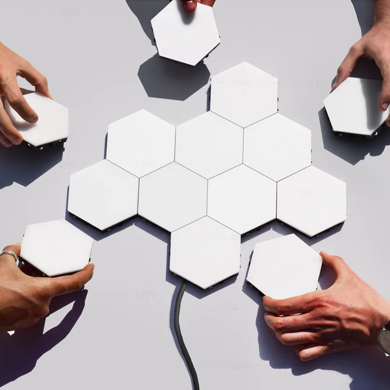

Quantum lamp led Hexagonal lamps modular touch sensitive lighting night light magnetic hexagons creative decoration wall lights