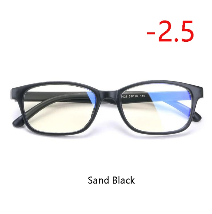 TR90 квадратный готовой близорукость очки Для женщин Для мужчин с коротким прицел глаз очки красная рамка Близорукость очки-1,0-1,5-2,0-2,5-3-3,5-4,0 - Цвет оправы: Myopia 250