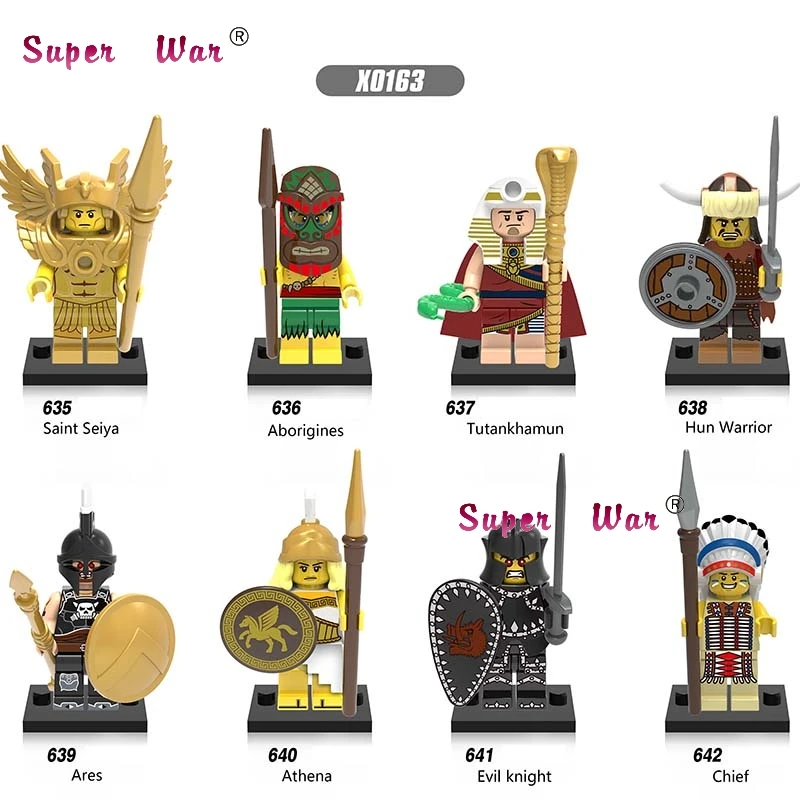 1 шт. средневековая seiya Aborigines Hun Ares Athena Evil Keight Chief строительные блоки модели кубики