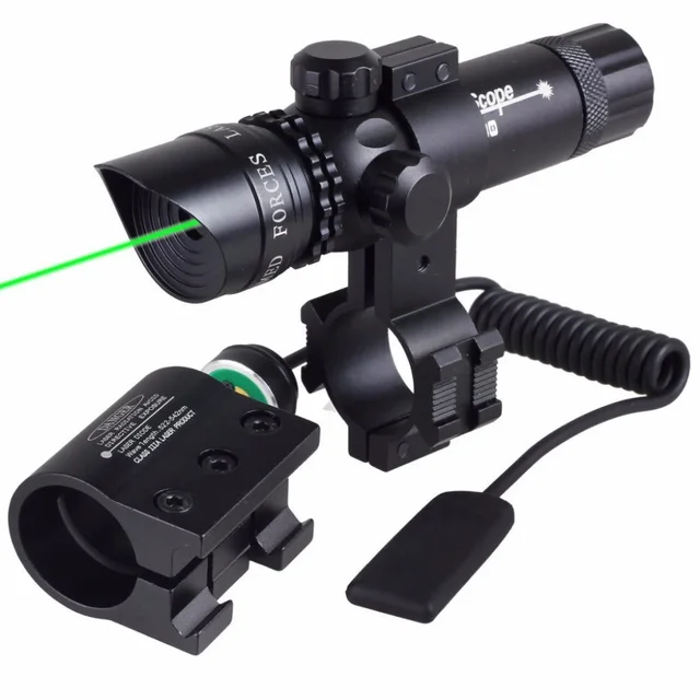 Buy Green Laser Scope with Barrel Mount fit 20mm rail