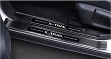 Stainless steel Door Sill Scuff Plate Guards Door Sills Protector Car For Nissan X Trail X