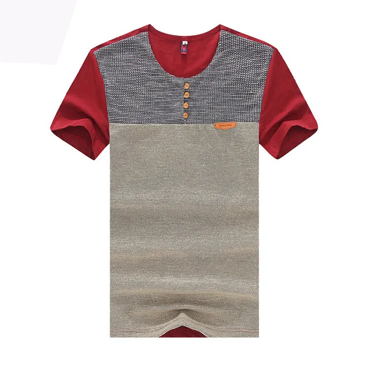 2019 Summer Fashion Mens T Shirt Casual Patchwork Short Sleeve Men T-Shirt Mens Clothing Casual Slim Fit Hip-Hop Top Tees 5XL -