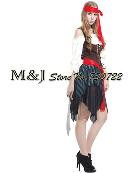 

Free shipping!!Adult Halloween costume party Christmas party supplies adult show female pirate clothes bar