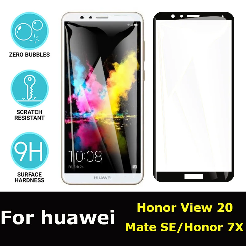 Полное покрытие Защитное стекло для Huawei Honor View 20 Защитная пленка экрана Tremp Mate SE