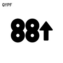 QYPF 14,5 см* 8,2 см Мода 88 рост водонепроницаемый высокое качество автомобиля наклейка Черный Серебряный винил C15-2781