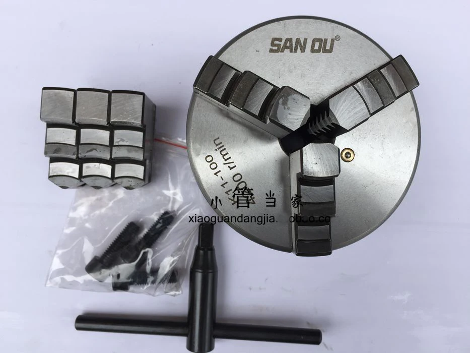 

3 Jaw Lathe Chuck 100mm 4" Self-Centering Chuck Three Jaws K11-100 Hardened Steel for Drilling Milling Machine