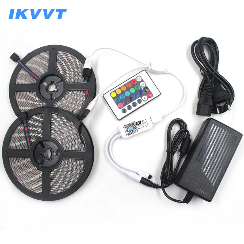 IKVVT WIFI 12 В Светодиодная лента RGB Tira с диодным излучением неоновая лампа источник