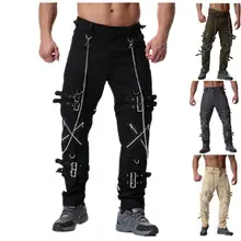 Штаны-шаровары с декоративной молнией, мужские брюки, pantalones hombre, брюки-карго для мужчин, индивидуальная мода, pantalon homme