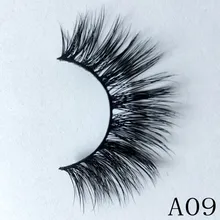 UPS 100 пара/лот 3d натуральные ресницы из меха норки ресницы ясно крест-накрест прозрачная полоса накладные ресницы серо-коричневого цвета для макияжа