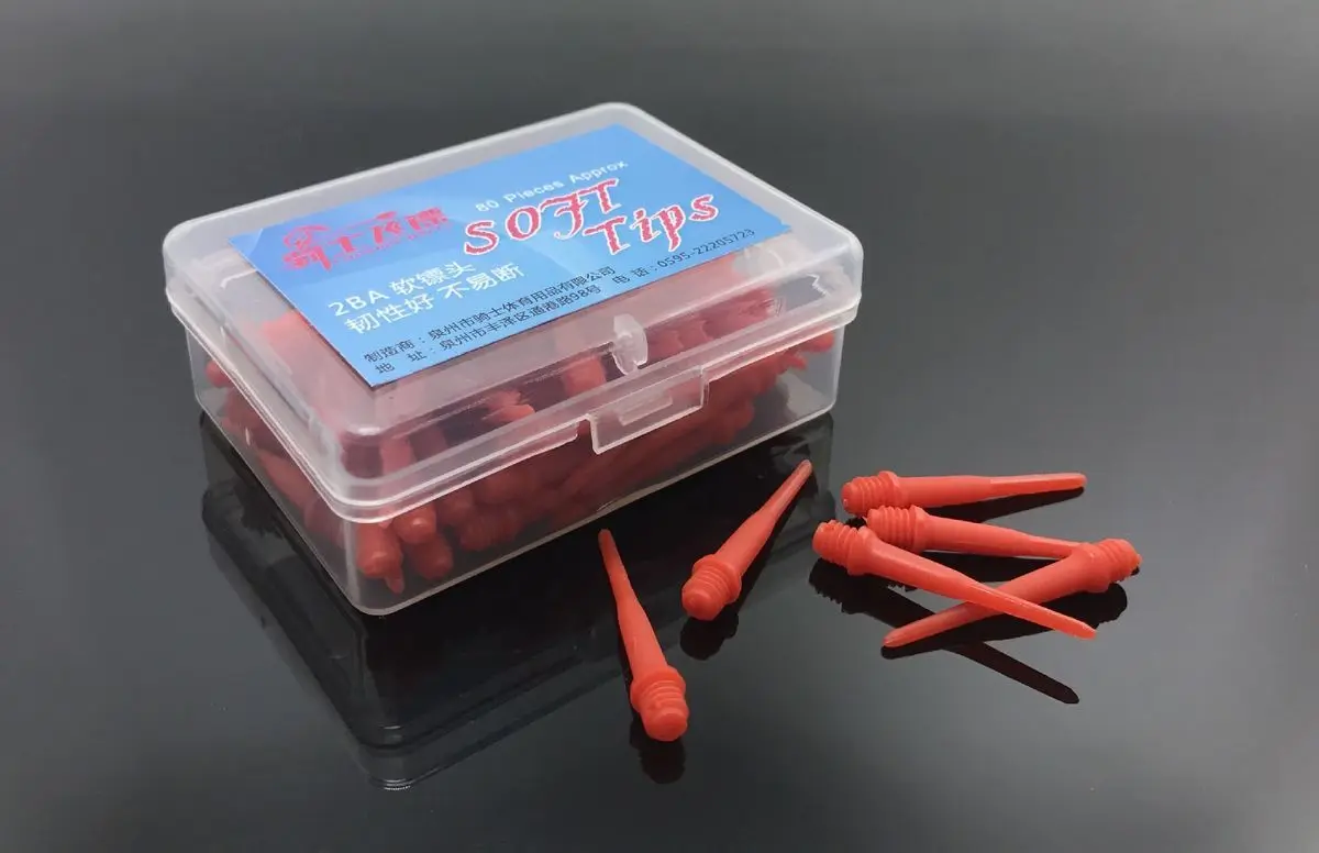 80 шт 25 мм цветная профессиональная дротика с мягким наконечником для дротика с мягким наконечником и электронная дротика с наконечником - Цвет: Красный