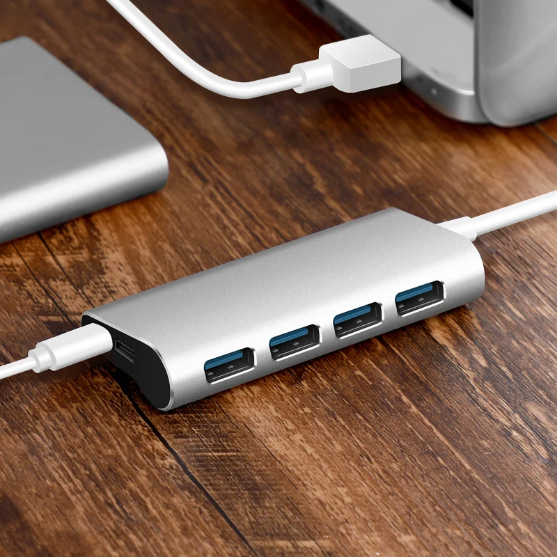 

USB hubs Premium 4 Port Aluminum USB OTG Hub for iMac,MacBooks,PCs Tablet and Laptops High Speed 3.0 3 Portable Splitter hub