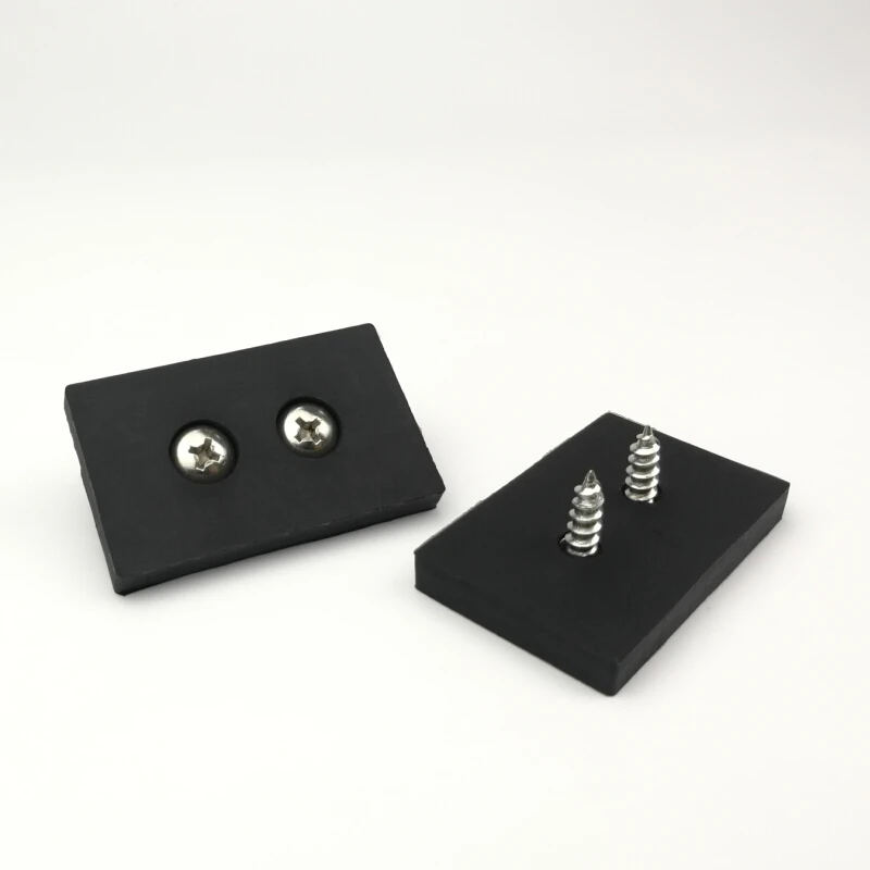 

6pcs 80N Vertical Magnetic Force Super Powerful Neodymium Block Magnet with Rubber Coating Self-tapping Screw included