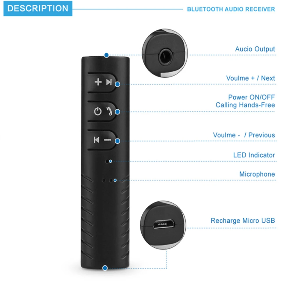 Универсальный Bluetooth Автомобильный Aux 3,5 мм разъем громкой связи автоматический беспроводной мини музыкальный аудио адаптер приемники для автомобильных динамиков стерео