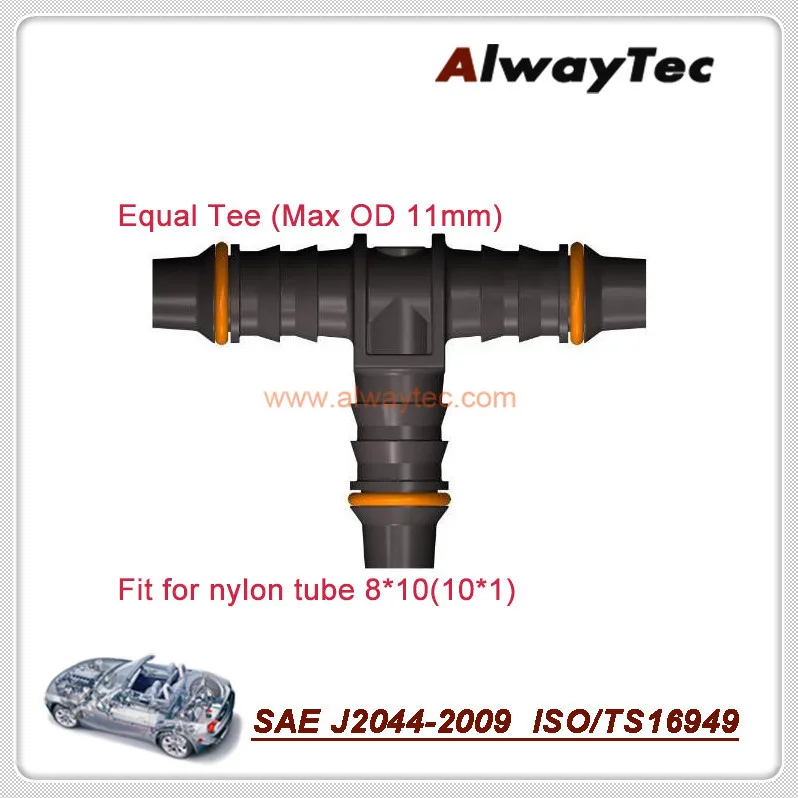 Car Styling Fuel Line Quick Disconnect Equal Tee 3 Way T type ID8 Quick