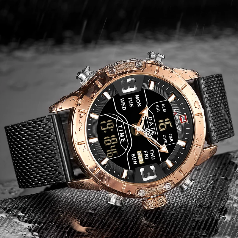 Günstig Männer Uhr Top Luxury Brand Fashion Casual Quarz Handgelenk Uhren herren Wasserdichte Militär Armee Sport LED Uhr Relogio Masculino