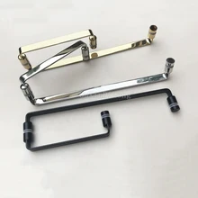 1PCS Solid 304 Stainless Steel L Shape Bathroom Handles Polish Chrome/Golden/Dumb Black Glass Door Handle C-C:225*425mm JF1806 1pair c c 425 225mm bathroom door l handle stainless steel polish chrome shower room glass door handle jf1628