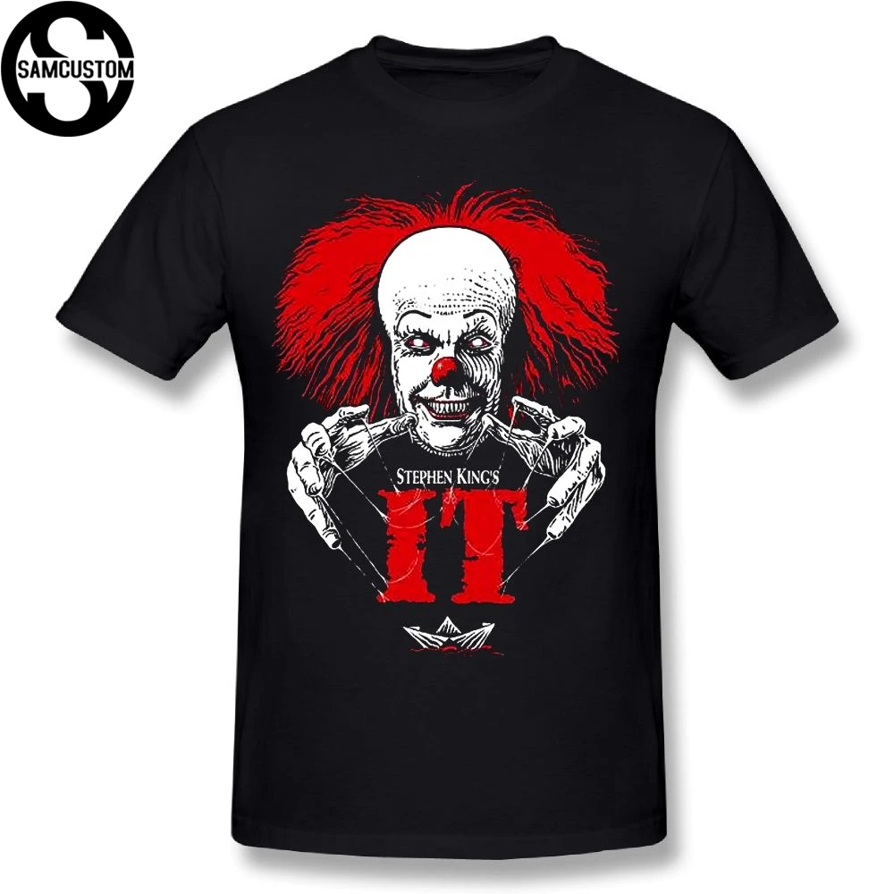 

SAMCUSTOM Mens Personalized Creative 3D Printing pennywise T-shirt Short Sleeve O-neck Tees Summer Tshirts Casual Boys Tops