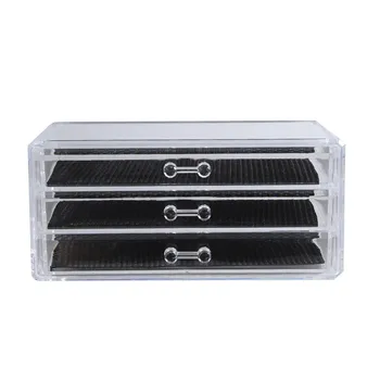 

1 Pcs Transparent Acrylic Make Up Organizer 3 Drawers Storage Box Clear Cosmetic Storage Box Organizers