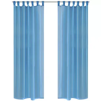 

Turquoise Sheer Curtain 140 x 175 cm 2 pcs Modern curtains for window for living room the bedroom Fashion Curtain fast shipping