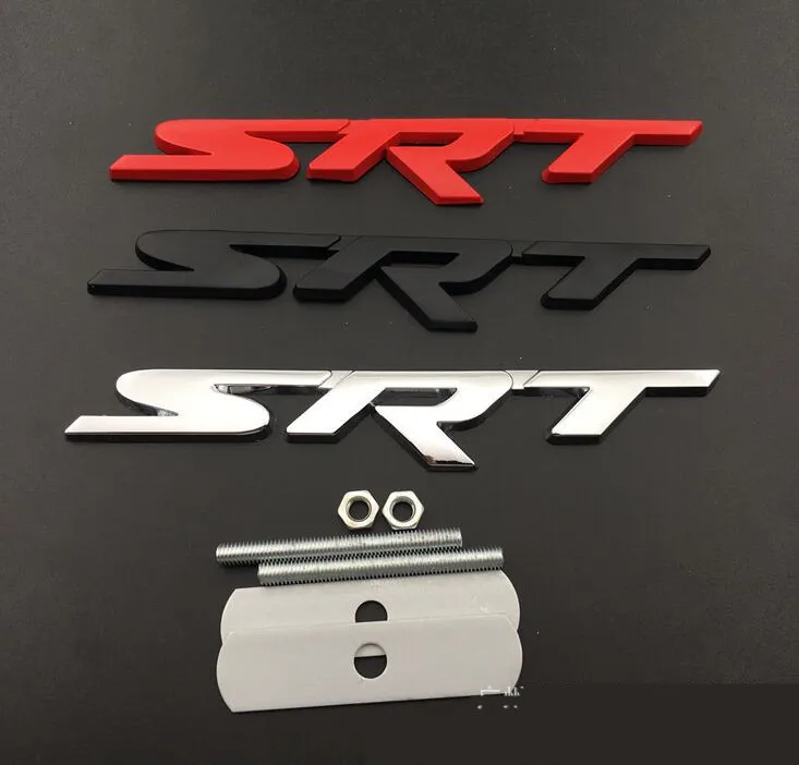 

Metal Auto Car Styling SRT emblem Front Grill Grille Badge Emblem Sticker Fit For Dodge Charger Challenger Exterior Accessories
