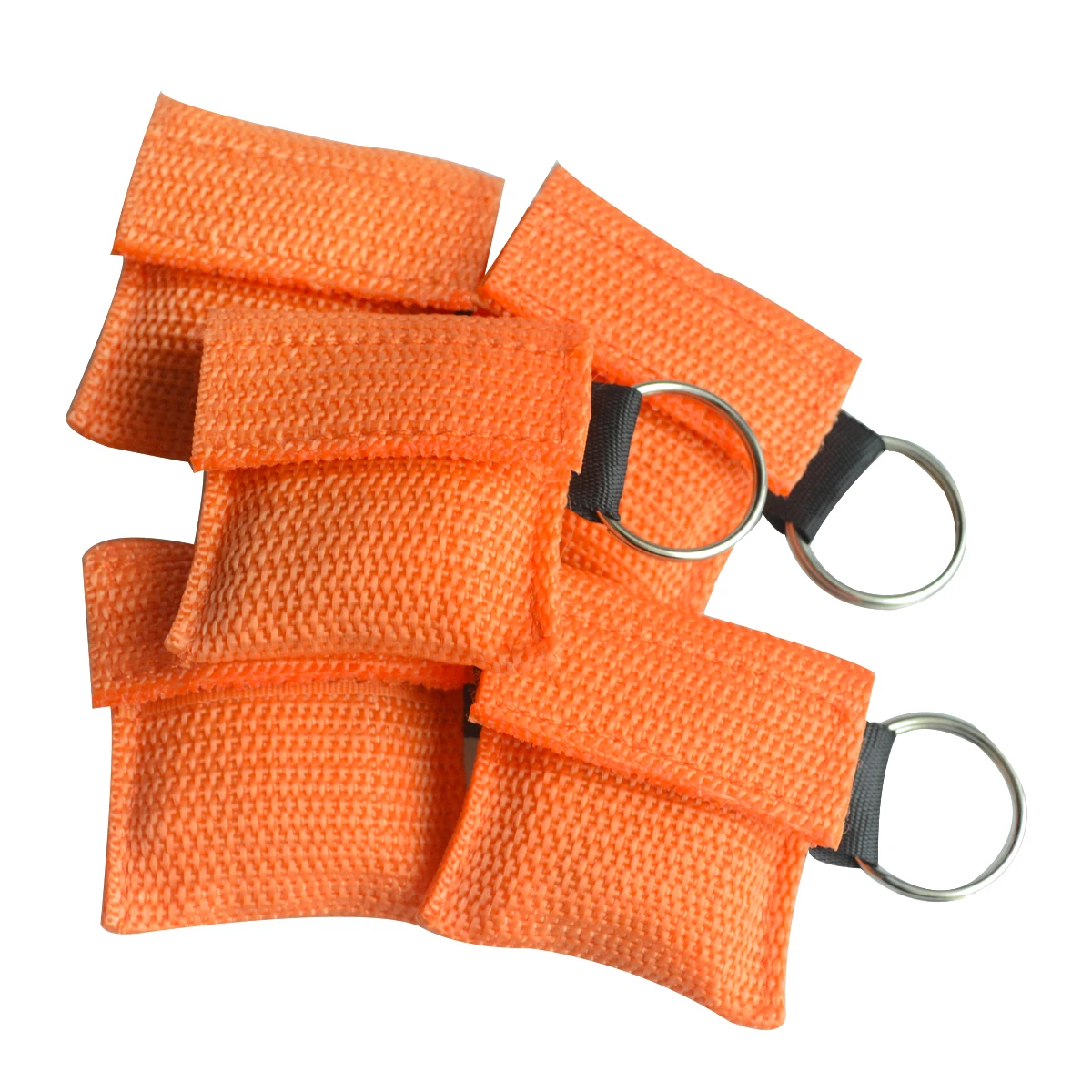 

50Pcs/Lot CPR Resuscitator Mask Keychain CPR Face Shield Emergency Rescue Kit For First Aid CPR/AED With Orange Pouch Wraped