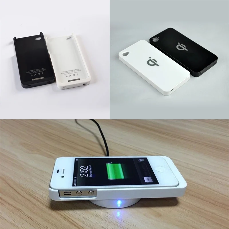 4 4S QI Wireless Charger Charging Receiver Cover Case for