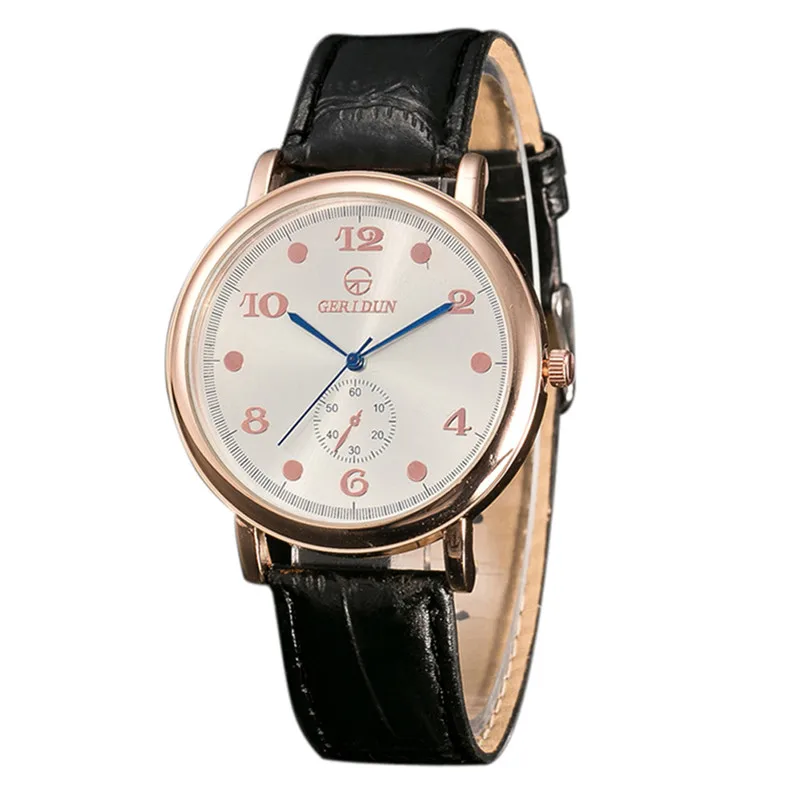 Модный бренд Для мужчин часы кожаный ремешок Часы Спорт Аналоговый кварцевые наручные часы Relogio Masculino